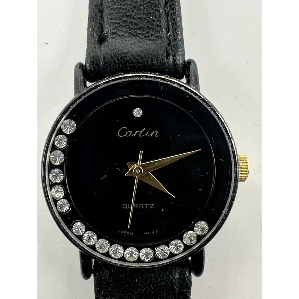 Carlin Ladies Watch New‎ Battery Floating Gems 23MM 6.5